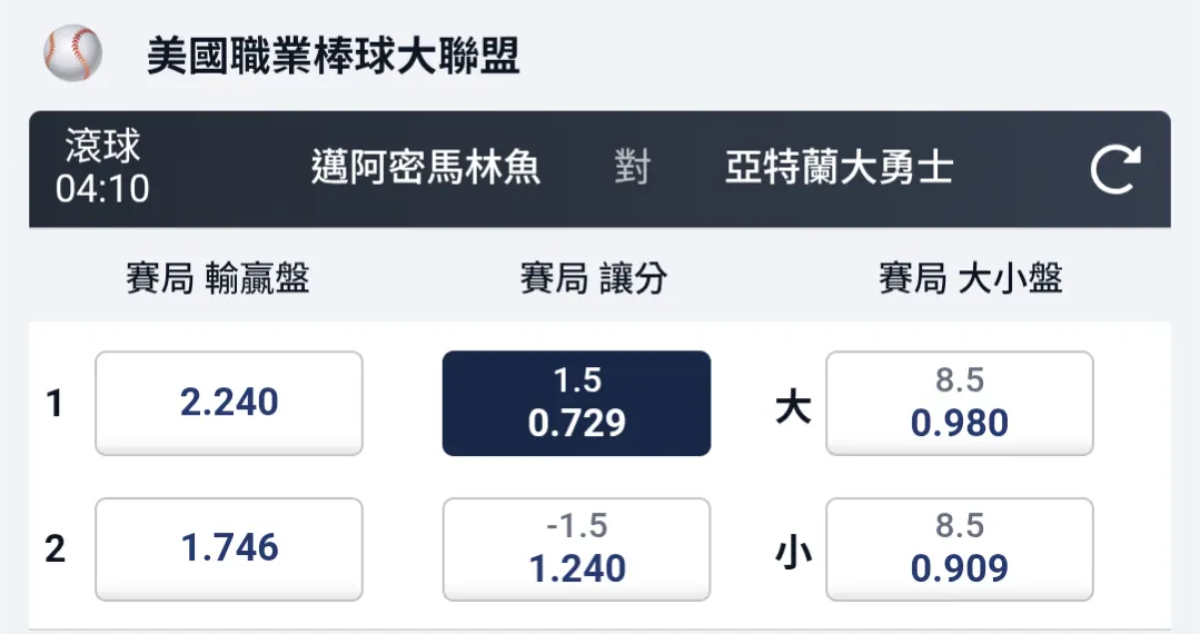 Mlb凌晨第一場參考 圖片