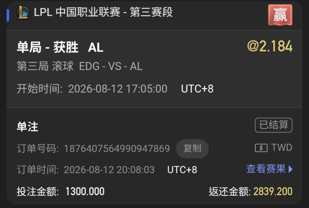 電競 8/12 走地 對衝(示範文)(保命示範) 圖片